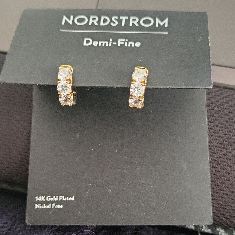 NWT Nordstrom Gold and Silver small hoop Earrings